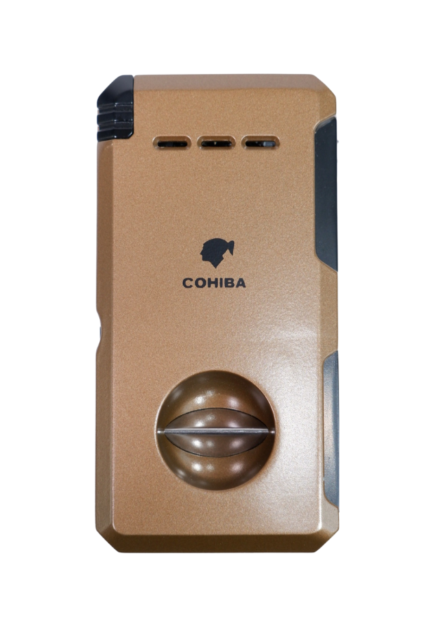 TR9014,Cohiba Çift Torch Pürmüz Kahverengi Puro Çakmağı