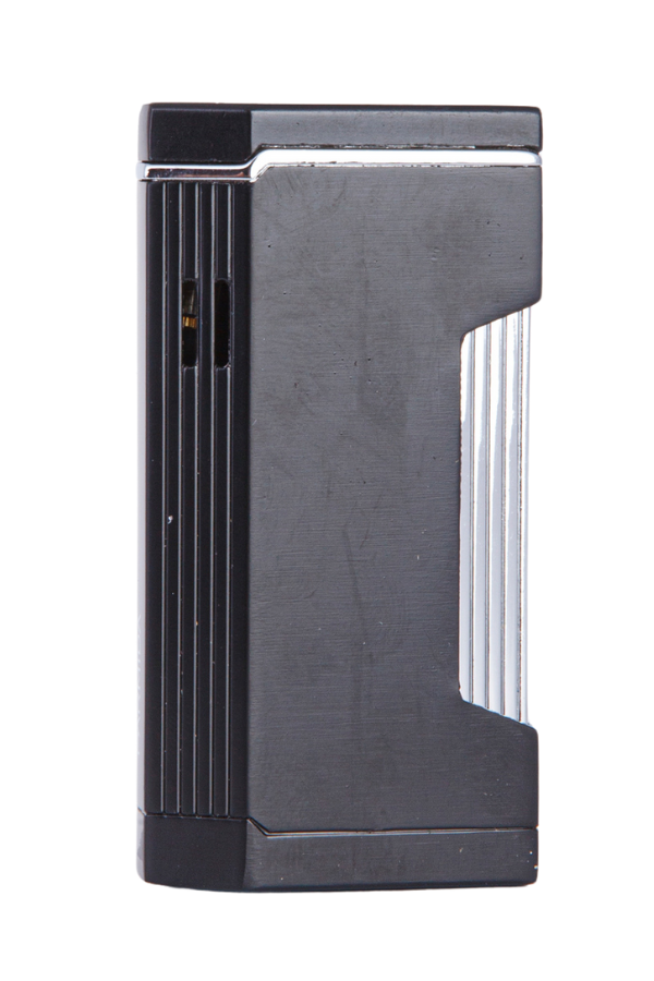 TR7908,Cohiba Çift Torch Pürmüz Siyah Metal Puro Çakmağı
