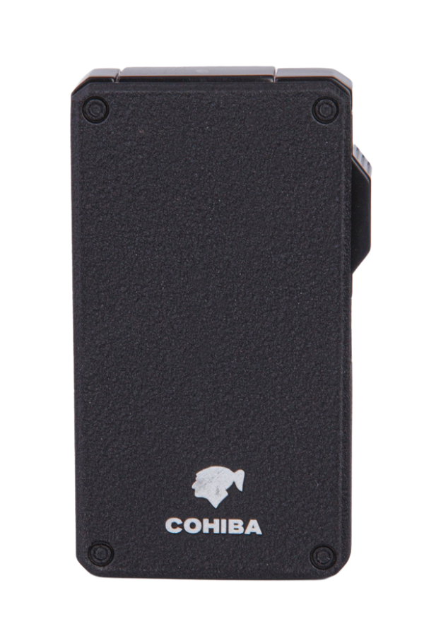 TR7913,Cohiba Çift Torch Pürmüz Mat Siyah Metal Puro Çakmağı