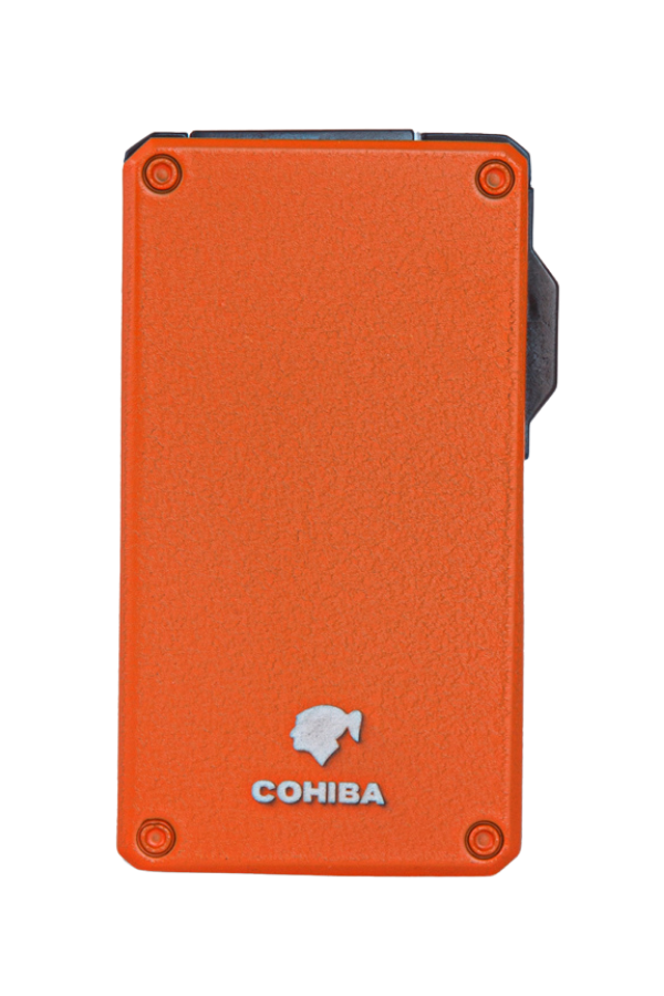 TR7897,Cohiba Çift Torch Pürmüz Turuncu Metal Puro Çakmağı