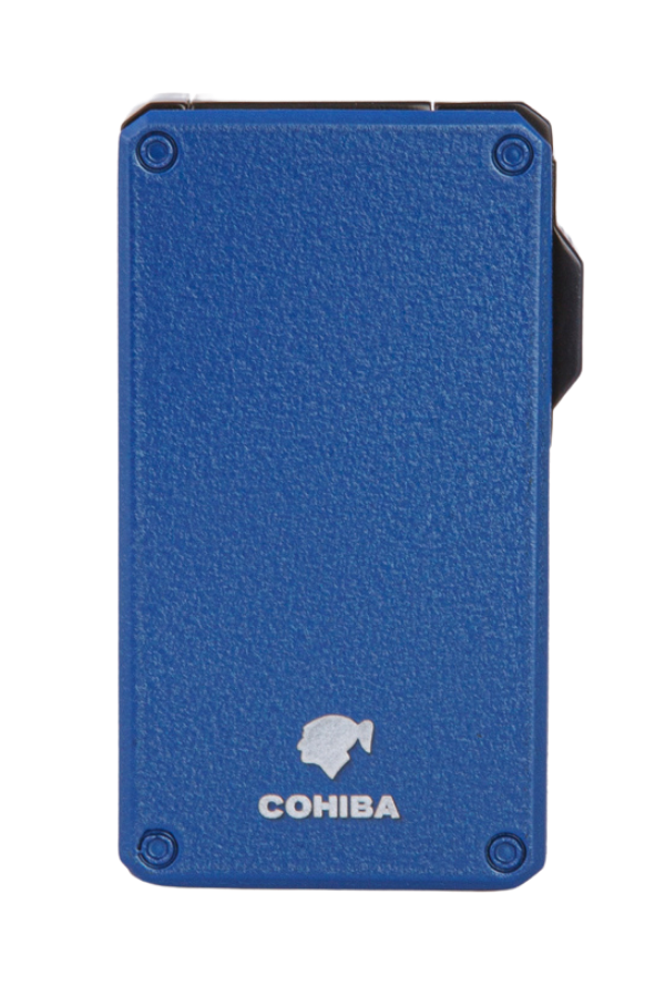 TR7912,Cohiba Çift Torch Pürmüz Mat Lacivert Metal Puro Çakmağı