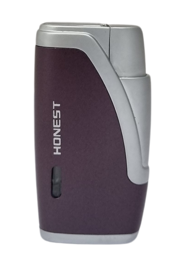 TR7610,Honest Çift Torch Pürmüz Kahverengi-Gümüş Puro Çakmağı