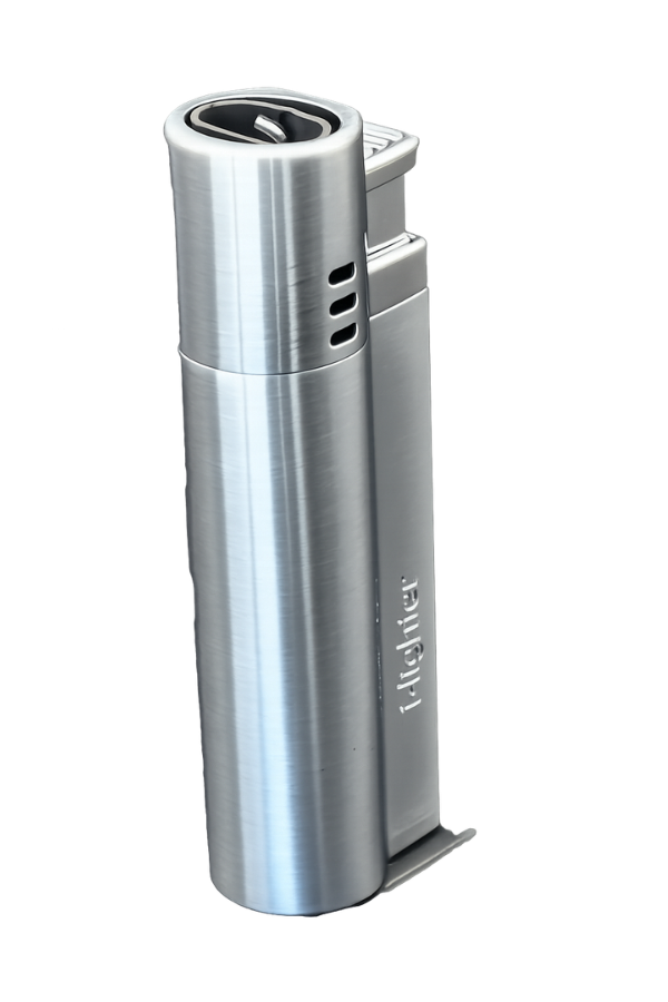 TRZ1212,I Lighter Çift Torch Pürmüz Gümüş Puro Çakmağı