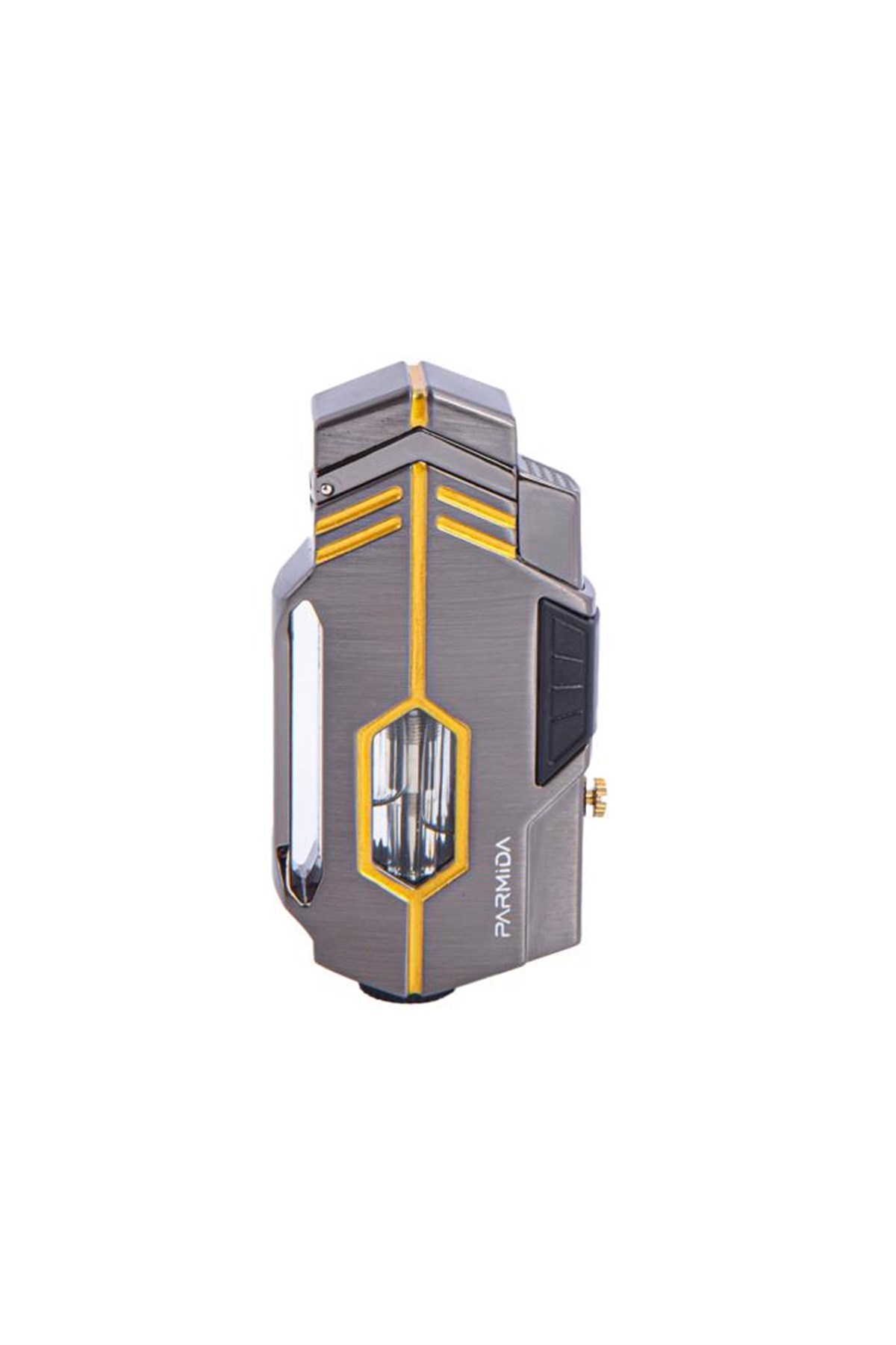 TR4690,Parmida Çift Torch Gunmetal Puro Çakmağı