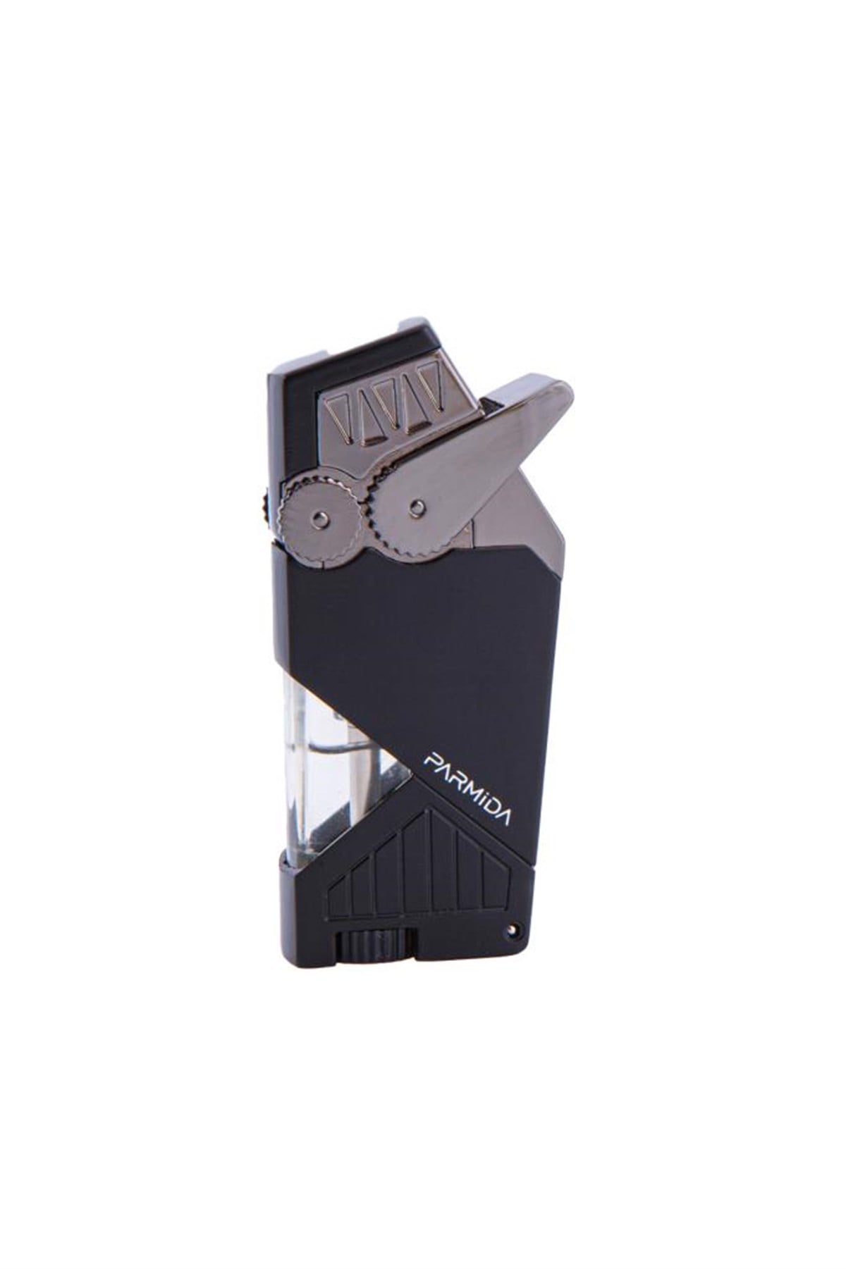 TR4693,Parmida Çift Torch Siyah Puro Çakmağı