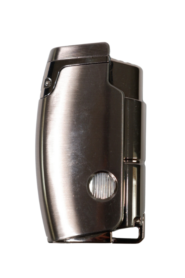 TR9047,Parmida Çift Torch Pürmüz Gunmetal Puro Çakmağı