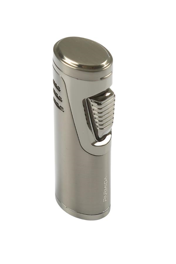 TR7184,Parmida Çift Torch Pürmüz Gunmetal Metal Puro Çakmağı