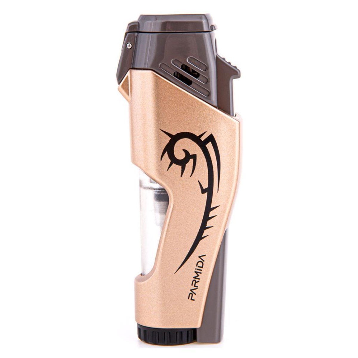 TR3496,Parmida 2 Torch Bronz Desenli Puro Çakmağı