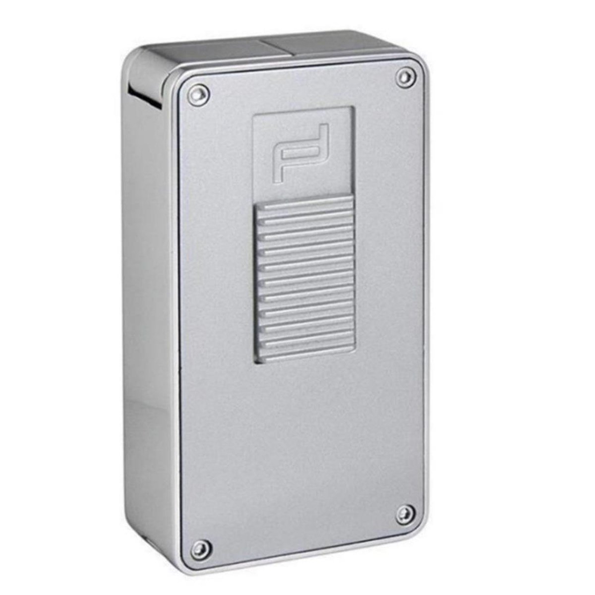 TR2905,Porsche Design İki Torch Perde Alev Gümüş Puro Çakmağı