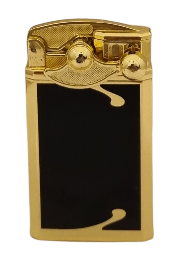 TR8007,PremiumQuality Gold Desenli Çift Torch Pürmüz Metal Puro Çakmağı