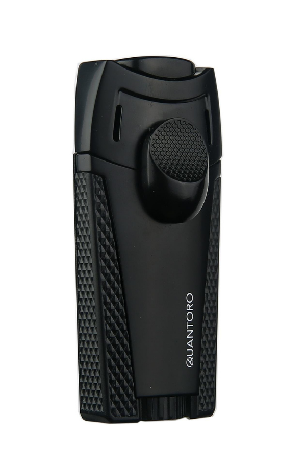 TRZ1037,Quantoro 2 Torch Pürmüz Siyah Metal Puro Çakmağı