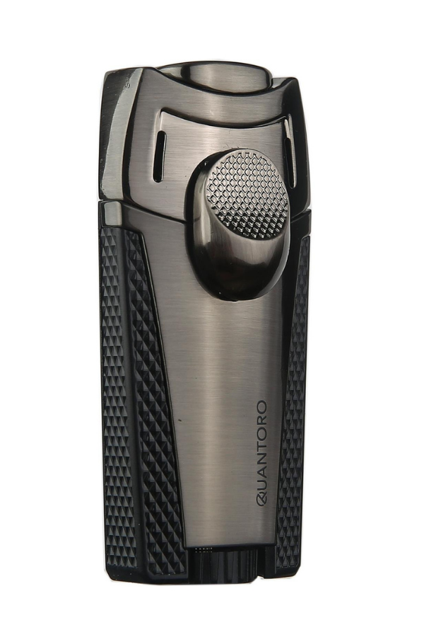 TRZ1036,Quantoro 2 Torch Pürmüz Siyah-Gunmetal Metal Puro Çakmağı