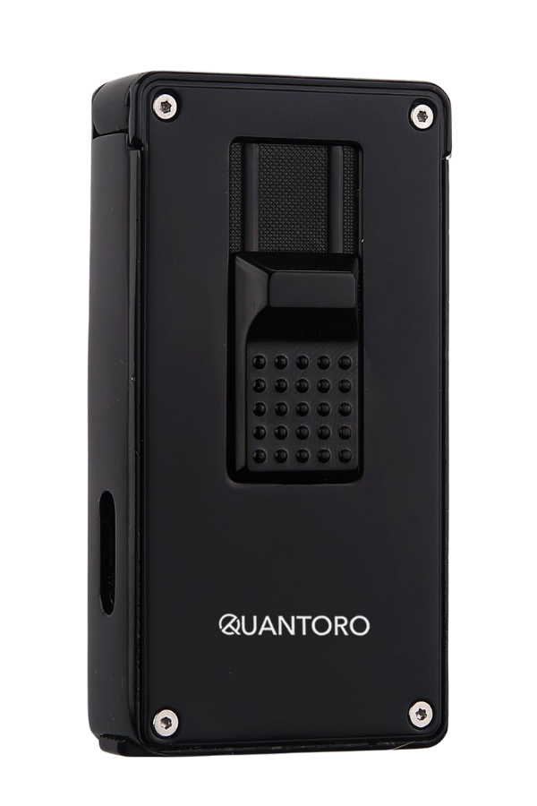 TRZ1034,Quantoro 2 Torch Pürmüz Siyah Metal Puro Çakmağı
