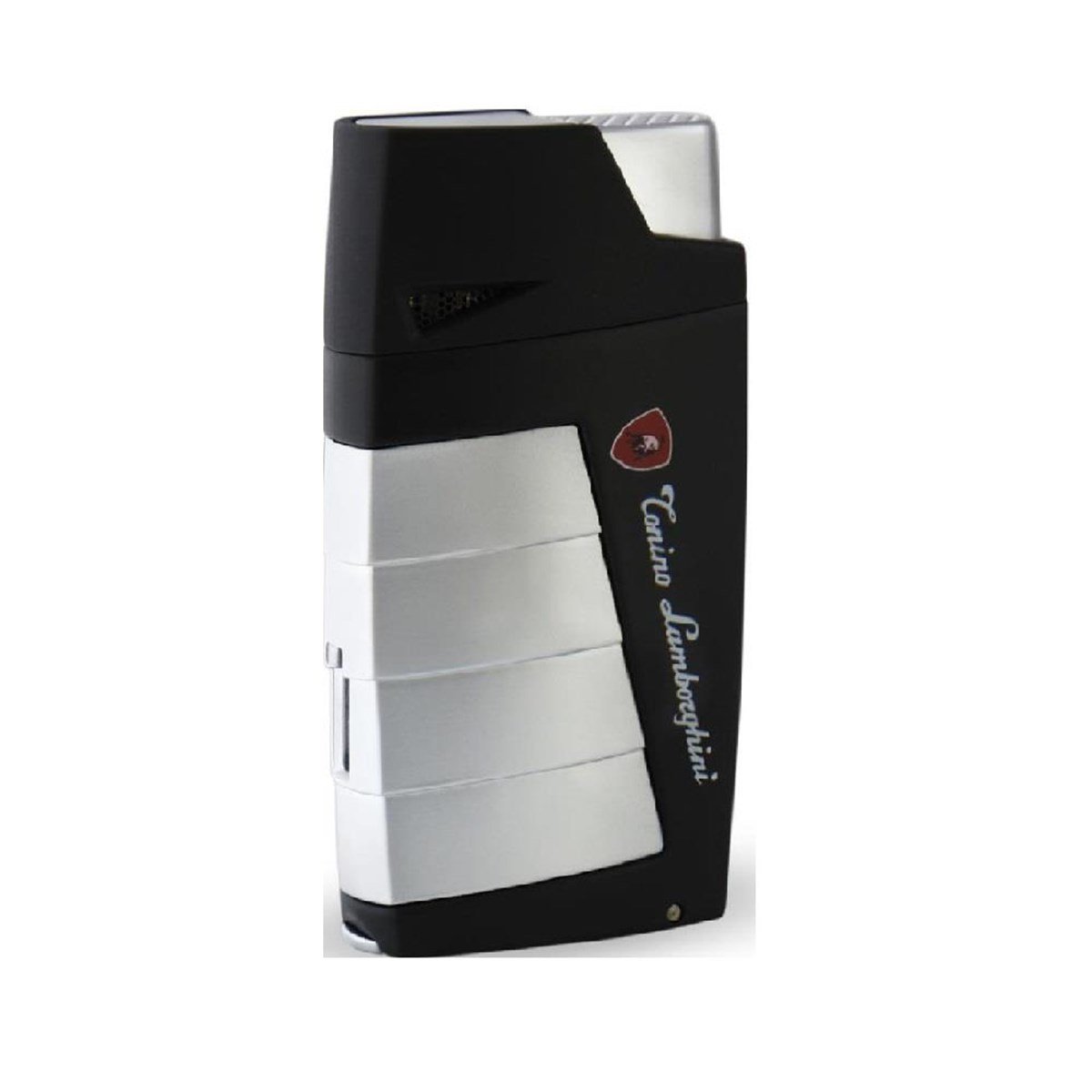 TR2195,Tonino Lamborghini İki Torch Siyah Gümüş Puro Çakmağı