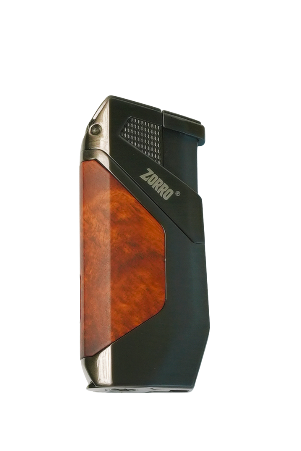 TRM1005,Zorro 2 Torch Pürmüz Ahşap Gunmetal Metal Puro Çakmağı