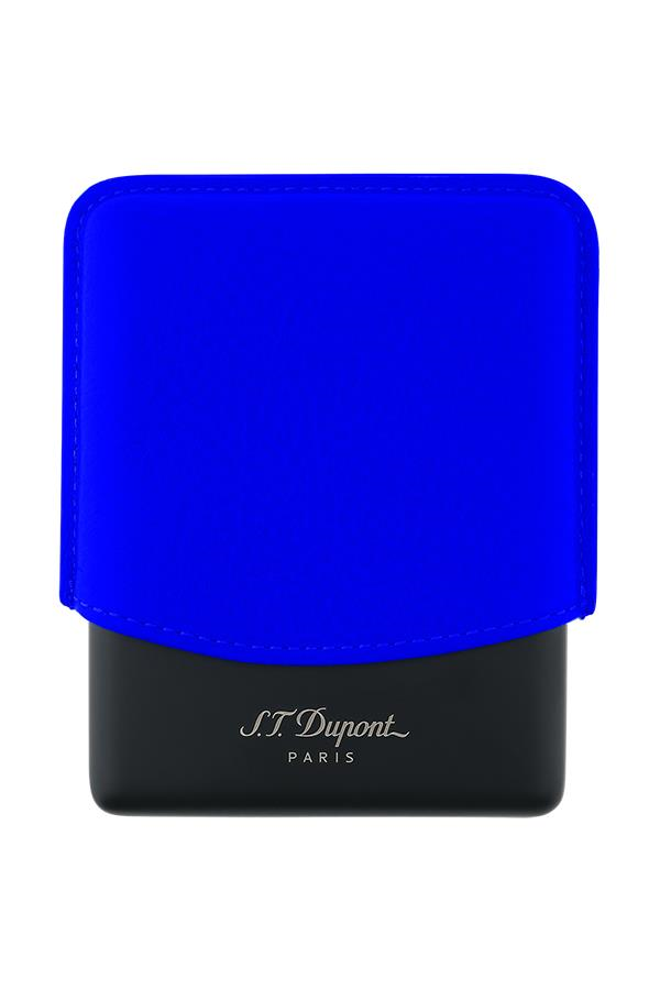 TR7480,S.T. Dupont Neon Mavi-Siyah Deri Cigarillo Kılıfı 183116