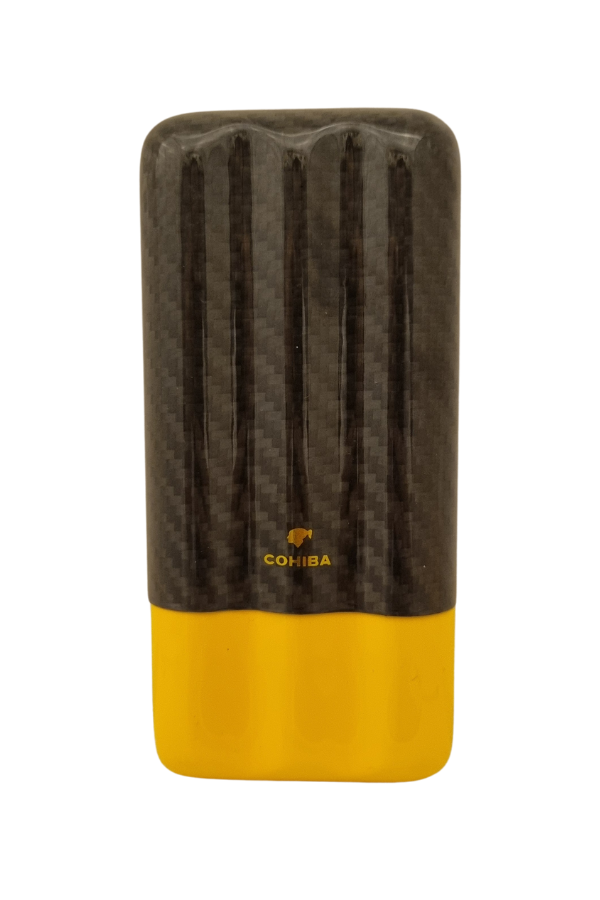 TR7930,Cohiba Karbon Sarı Üçlü Puro Kılıfı