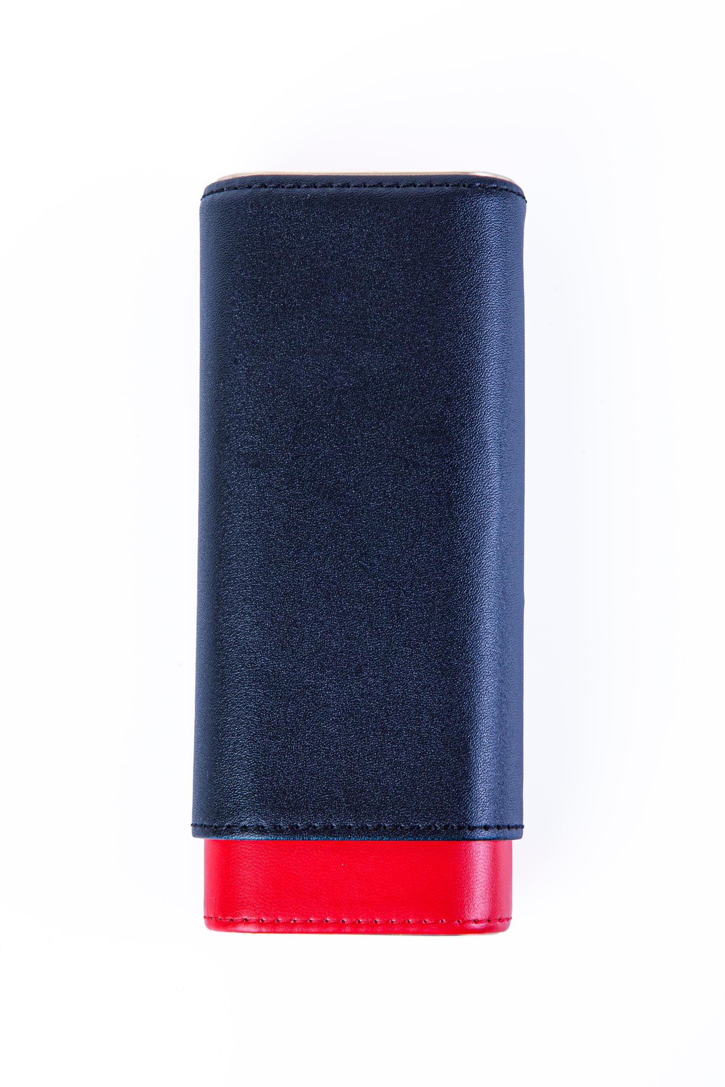 TR8221,Cohiba Kırmızı-Siyah Üçlü Deri Puro Kılıfı