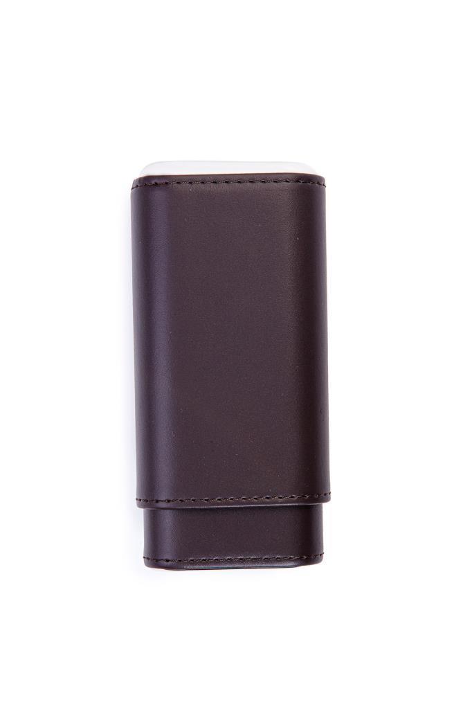 TR6875,Cohiba Koyu Kahverengi İkili Deri Puro Kılıfı