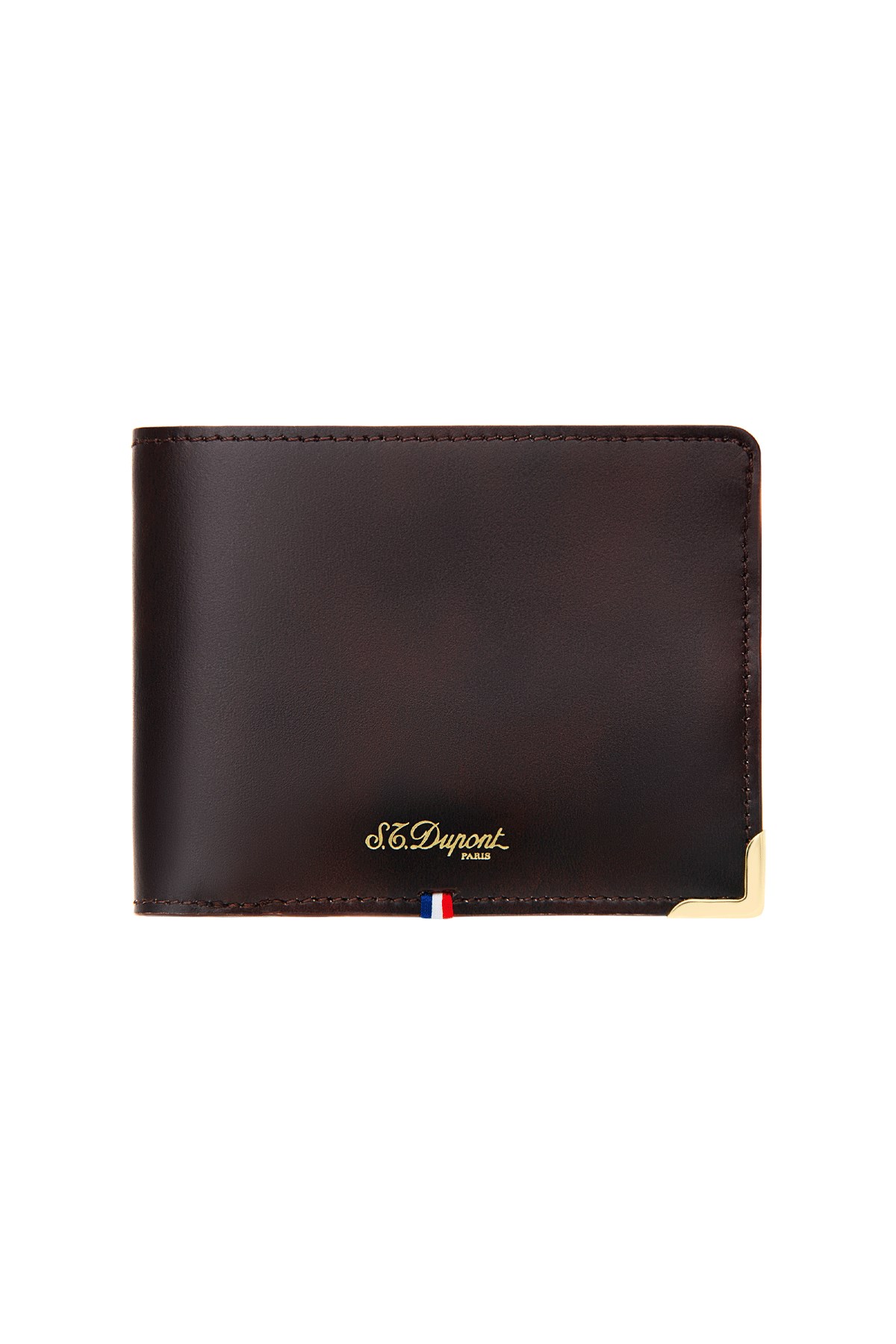 TR4481,S.T Dupont Koyu Kahverengi Deri Cüzdan 190453