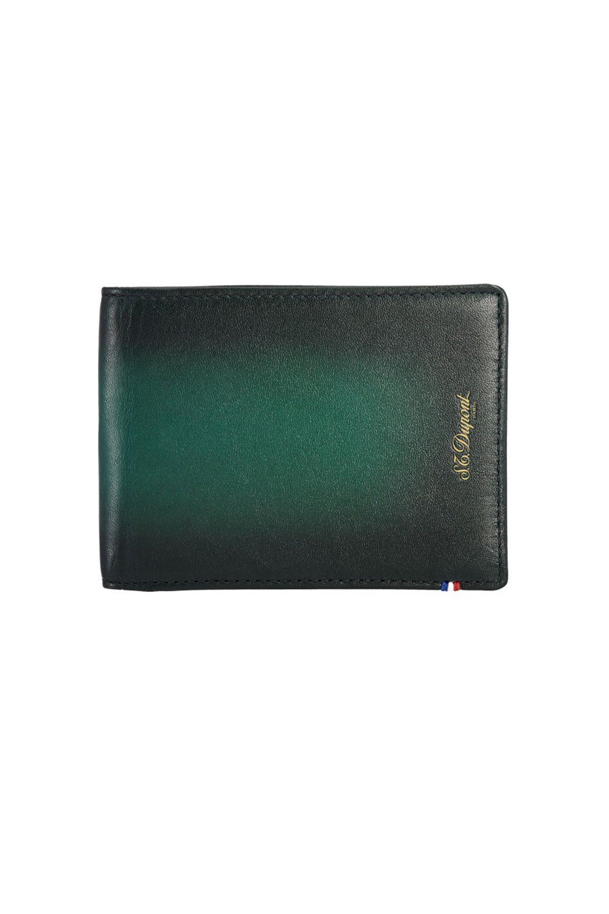 TR4479,S.T Dupont Zümrüt Yeşili Deri Cüzdan 190230