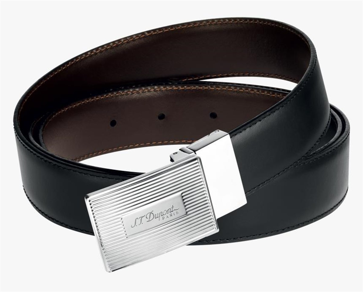 TR2759,S.T. Dupont Deri Siyah Kemer 9450120
