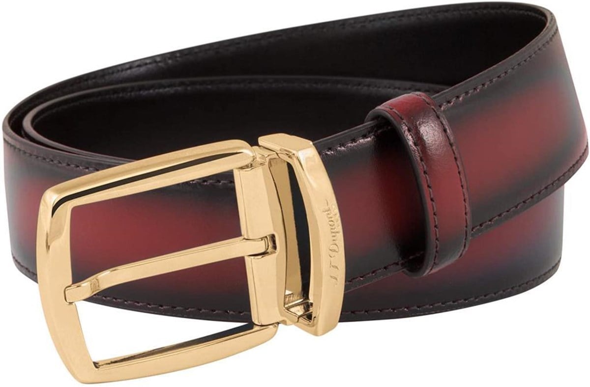 TR2753,S.T. Dupont Kırmızı Deri Kemer 7650420