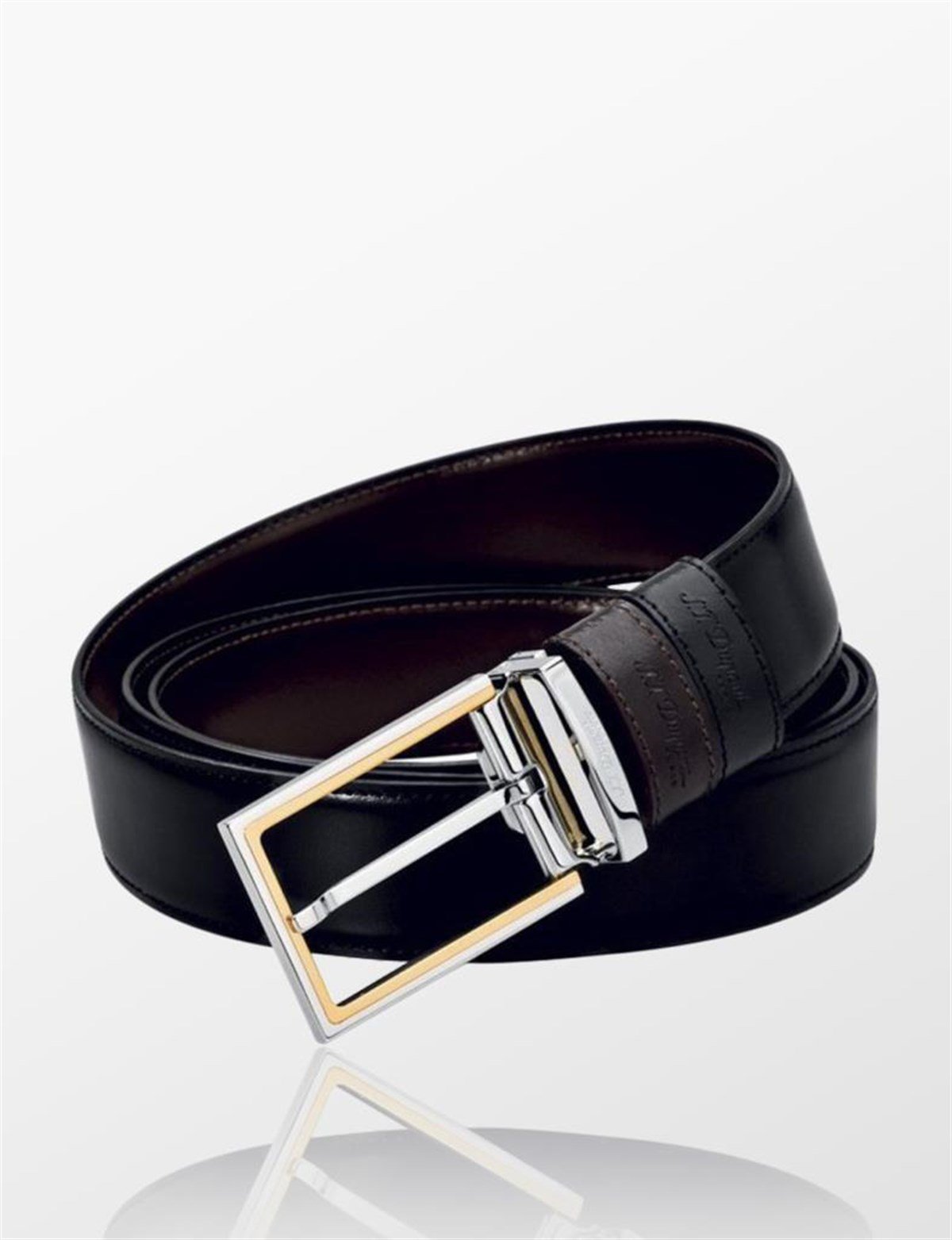 TR2752,S.T. Dupont Siyah Deri Kemer 7090120