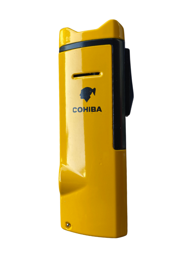 TR7545,Cohiba 3 Torch Pürmüz Siyah-Sarı Puro Çakmağı