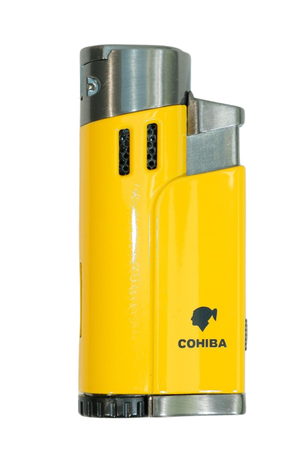 TR9611,Cohiba 4 Torch Pürmüz Sarı Gunmetal Metal Puro Çakmağı