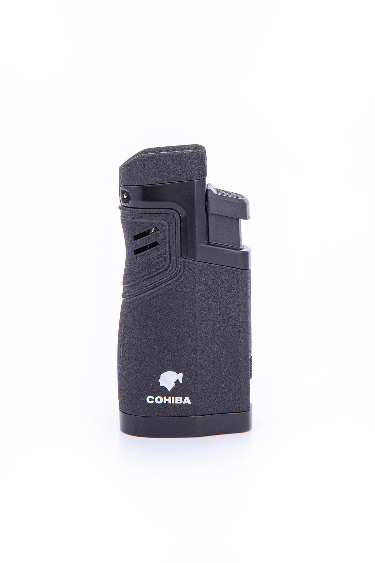 TR7247,Cohiba 4 Torch Pürmüz Mat Siyah Metal Puro Çakmağı