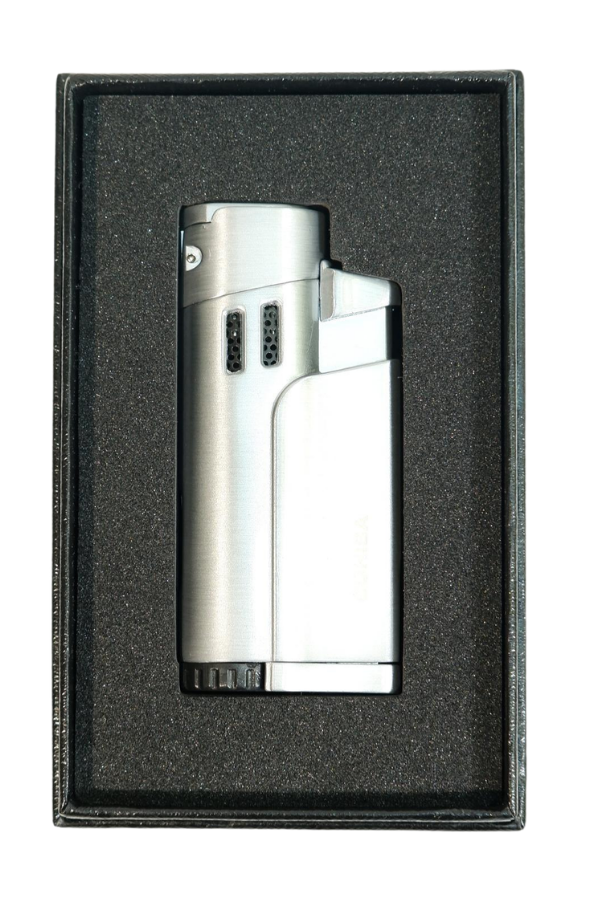 TR9612,Cohiba 4 Torch Pürmüz Delicili Gümüş Metal Puro Çakmağı