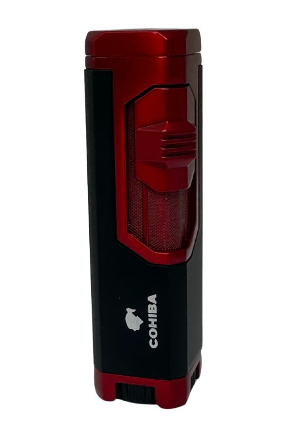 TR7625,Cohiba 4 Torch Pürmüz Kırmızı-Siyah Puro Çakmağı