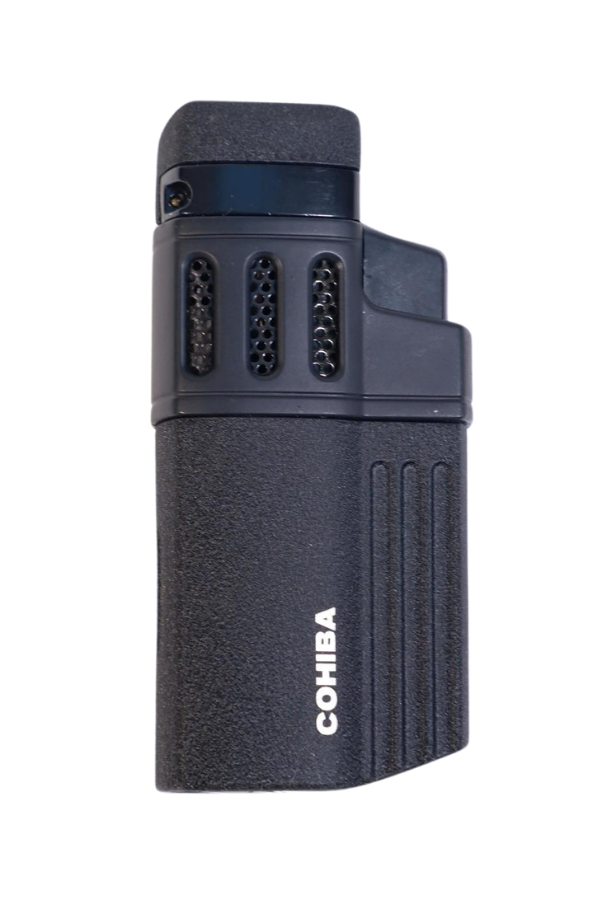 TR9603,Cohiba 4 Torch Pürmüz Delicili Siyah Metal Puro Çakmağı