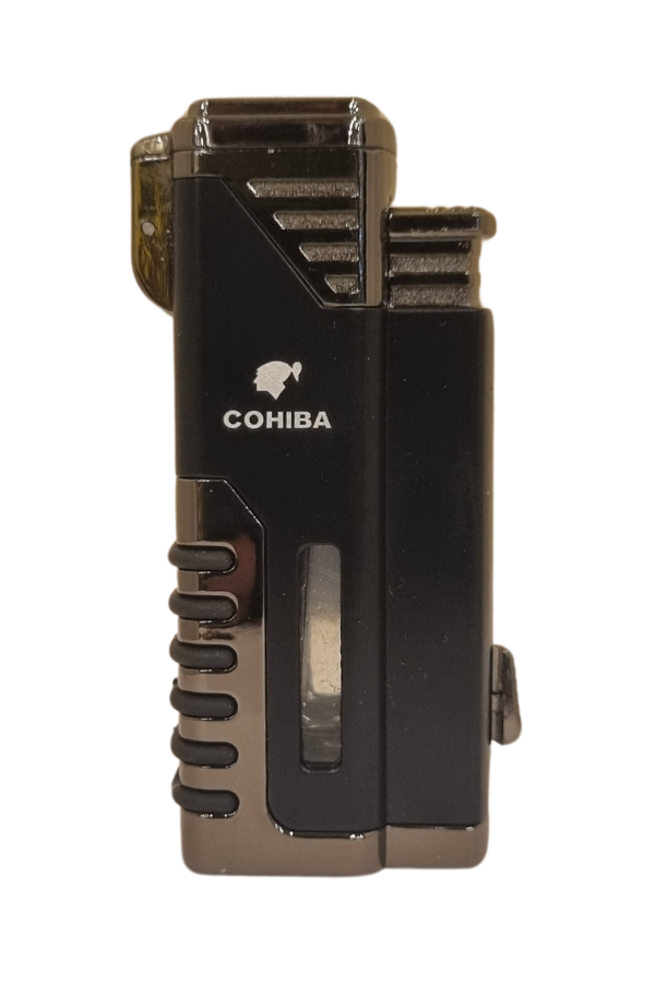 TR7929,Cohiba 4 Torch Pürmüz Siyah-Gunmetal Metal Puro Çakmağı