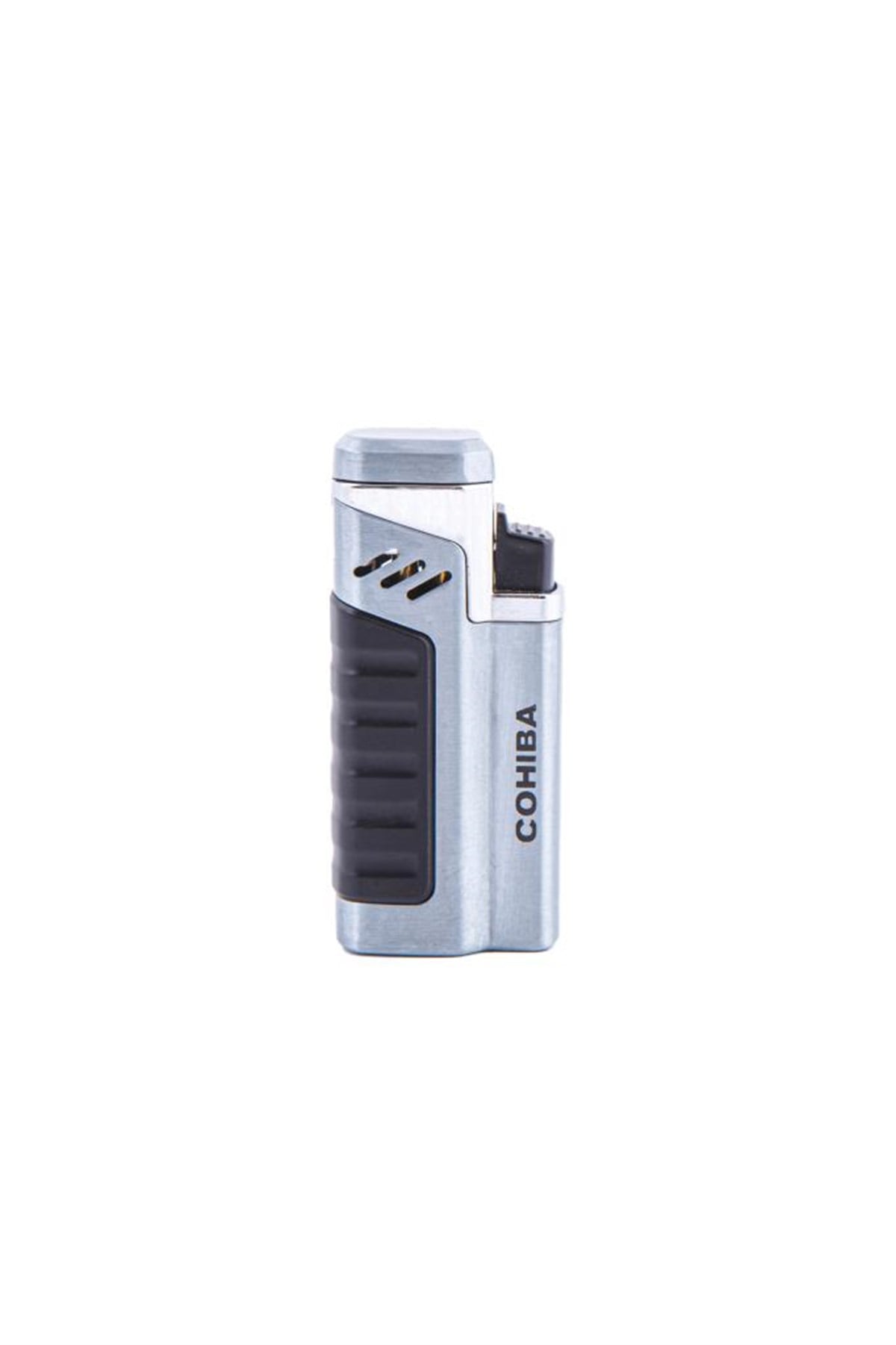 TR4646,Cohiba Dört Torch Siyah-Gümüş Puro Çakmağı