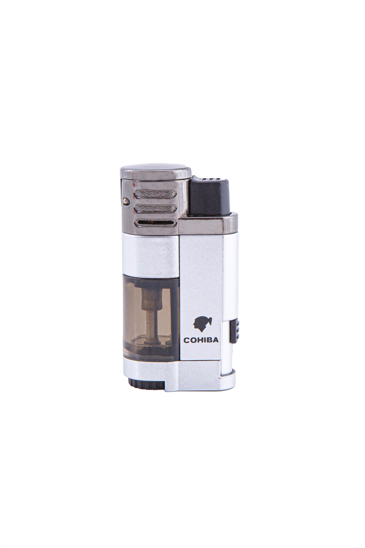 TR4735,Cohiba Dört Torch Gümüş-Siyah Puro Çakmağı