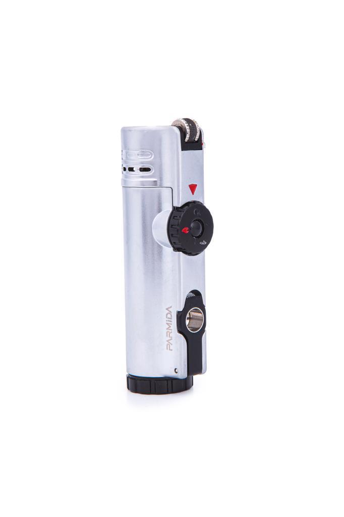 TR7190,Parmida 4 Torch Pürmüz Gümüş Metal Puro Çakmağı