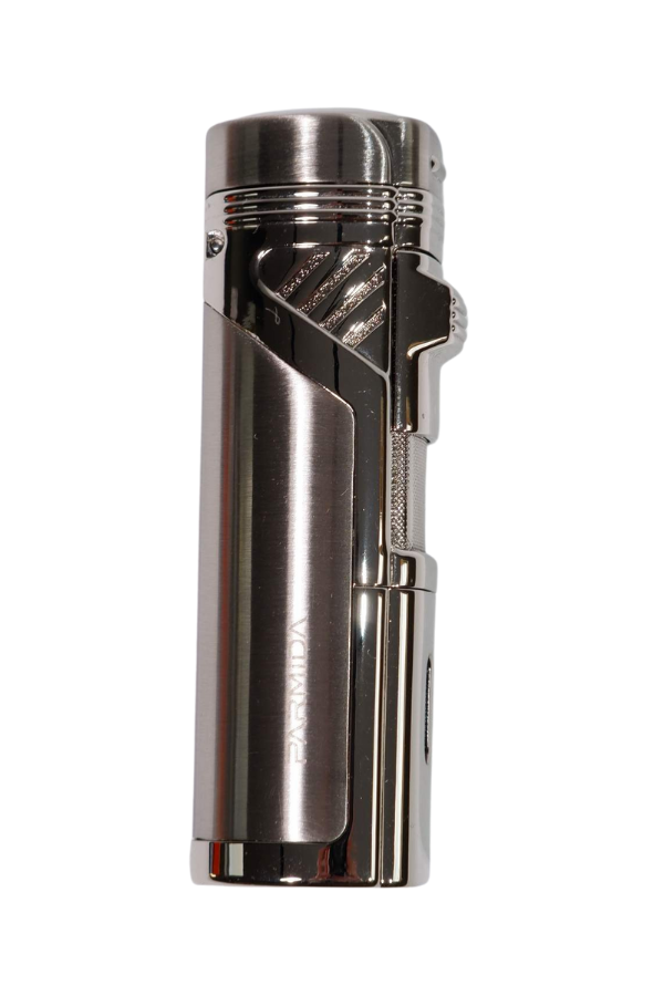 TR8927,Parmida 4 Torch Pürmüz Gümüş Puro Çakmağı