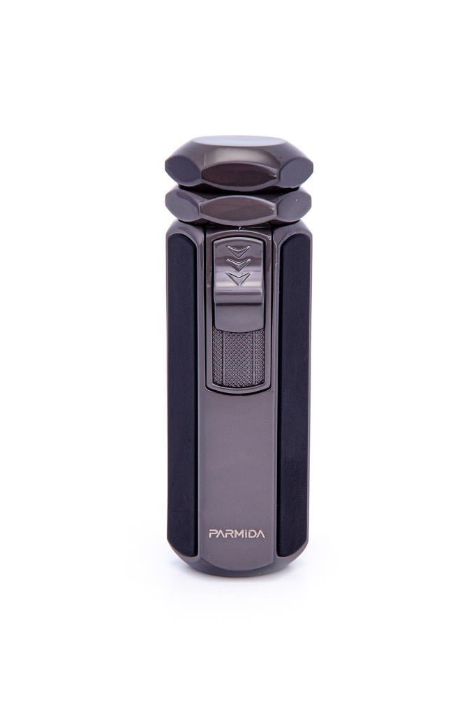 TR7224,Parmida 4 Torch Pürmüz Gunmetal-Siyah Metal Puro Çakmağı
