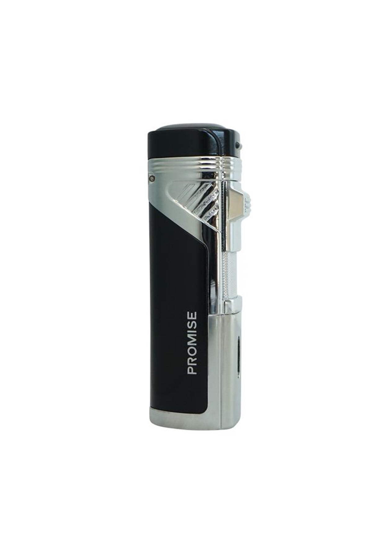 TR4499,Promise Dört Torch Siyah-Gümüş Puro Çakmağı