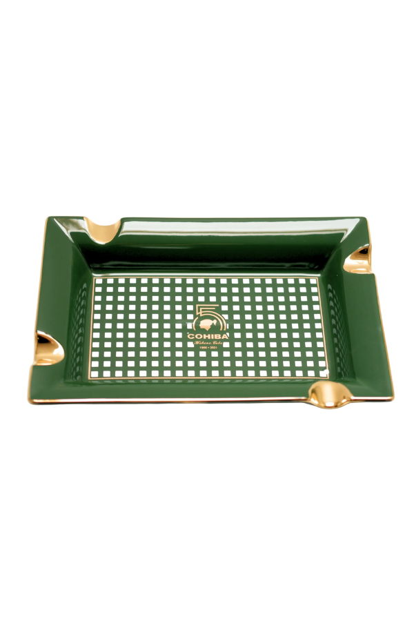 TR9712,Cohiba 50.Yıl Yeşil Gold Şeritli Dörtlü Porselen Puro Küllüğü