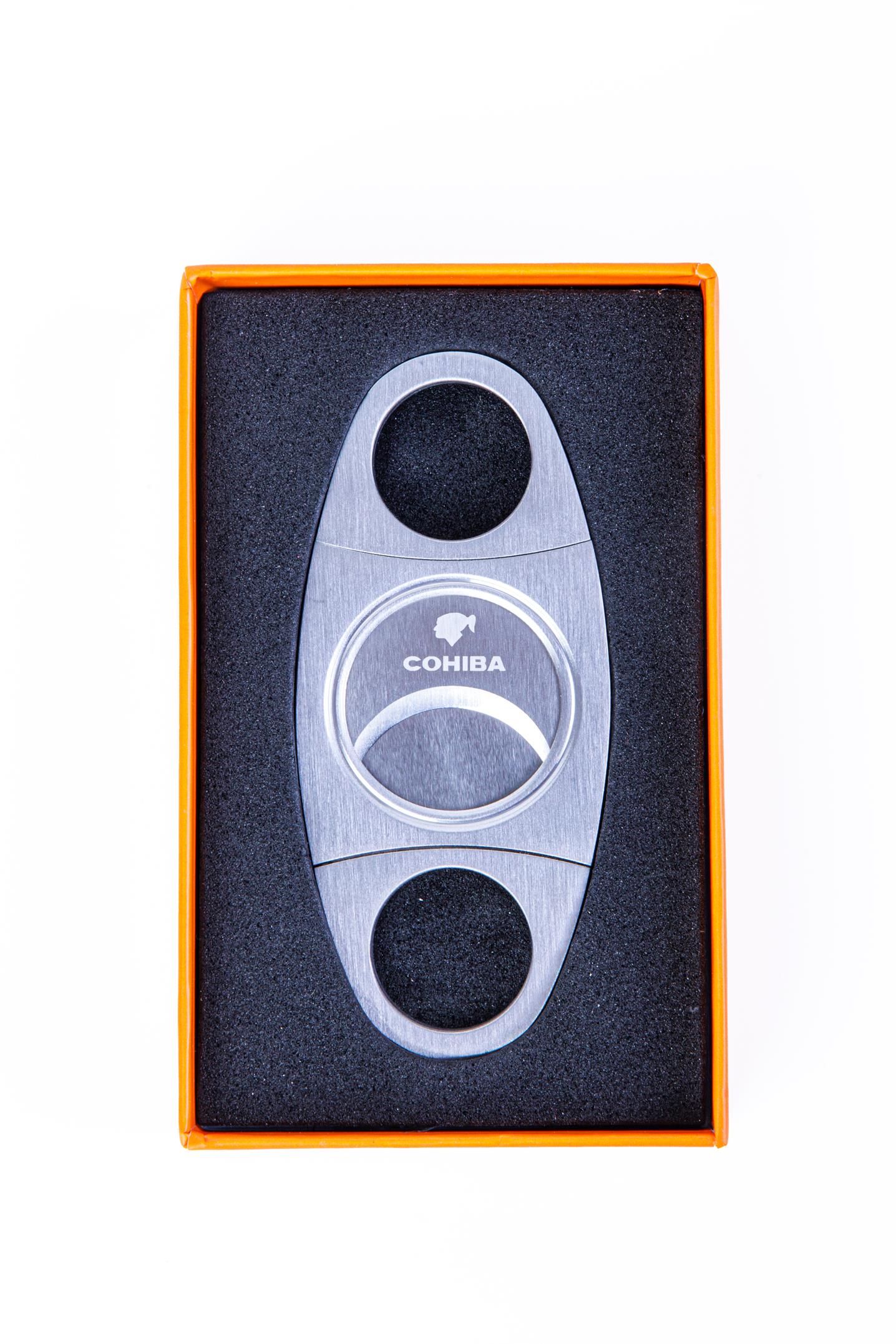 TR8302,Cohiba 80 Ring Gümüş Metal Puro Makası Kesici