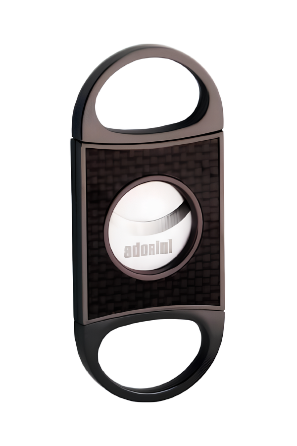 TR8774,Adorini Double Blade Carbon Gunmetal Puro Makası Kesici