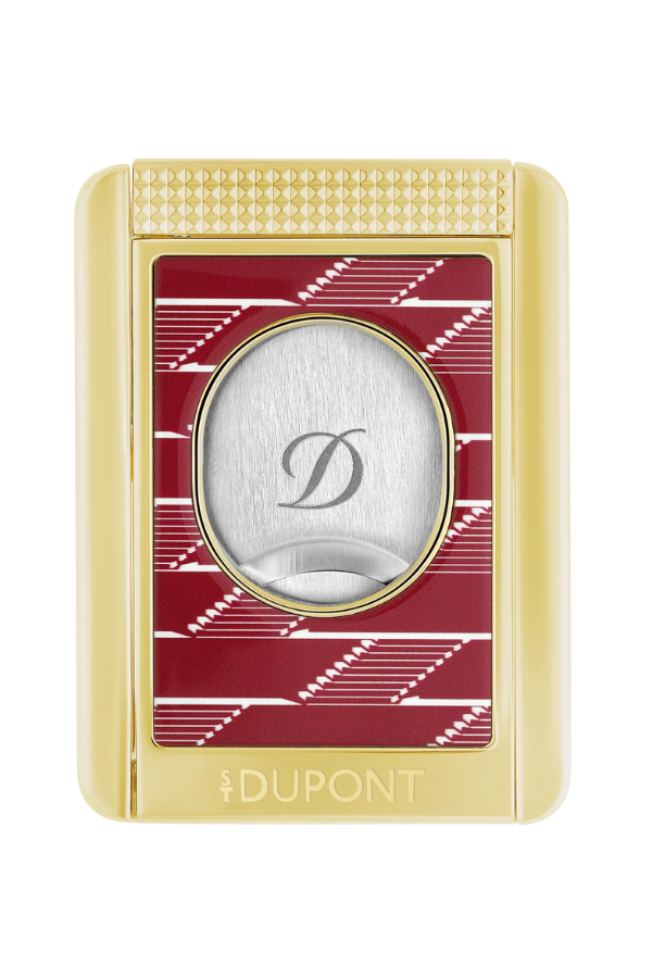 TR8424,S.T. Dupont Monogram Kırmızı Puro Makası Kesici & Puro Standı 3478