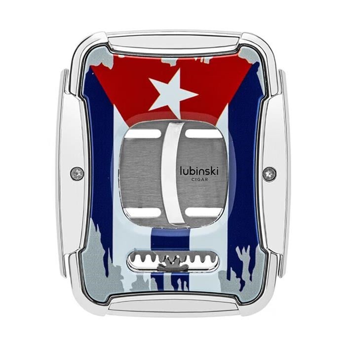 LB-329,Lubinski Cuba Flag Kılıflı Kare Puro Kesici (60Ring)