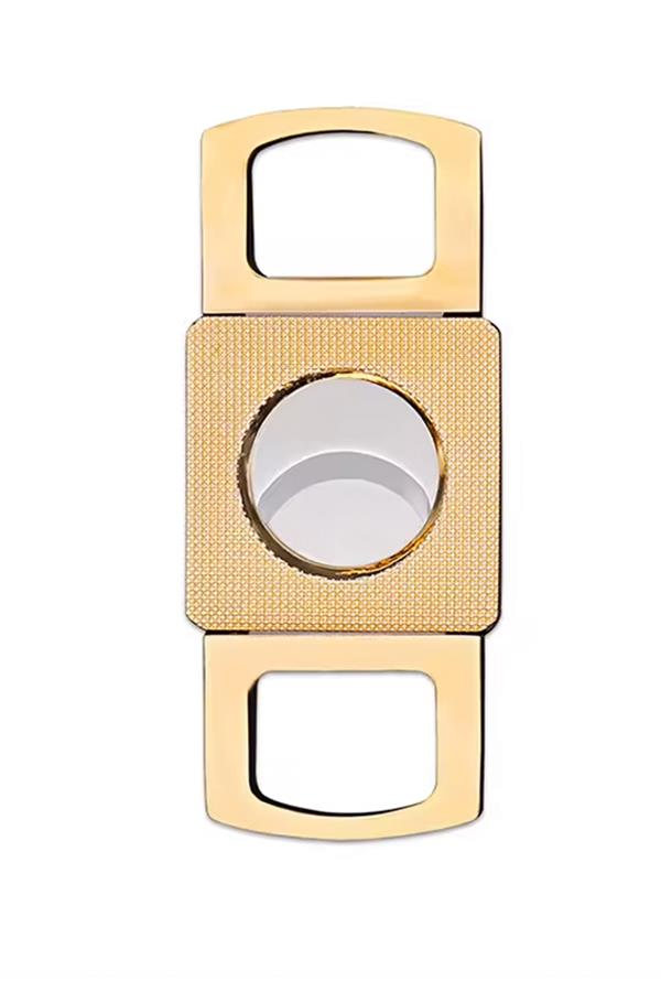 TR7134,PQ Rose Gold Gövdesi İşlemeli Metal Puro Makası Kesici