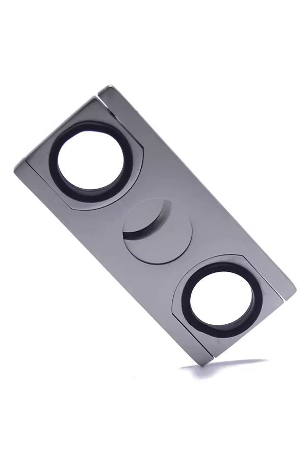 TR7021,PQ Gümüş Köşeli Metal Puro Makası Kesici