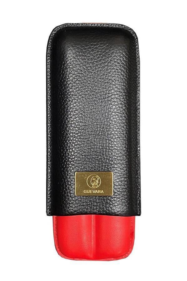 TR6797,Guevara Kırmızı-Siyah İkili Deri Puro Kılıfı