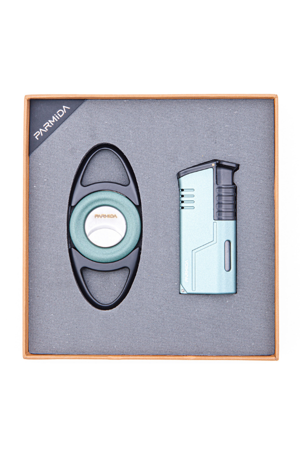 TR8419,Parmida Çakmak Kesici İkili Yeşil Puro Seti